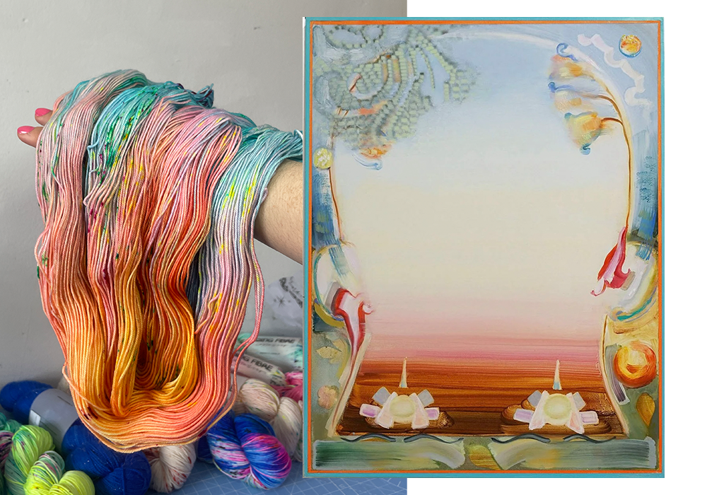 qing fibre's hoverchoc compared to marijke vasey's paintings