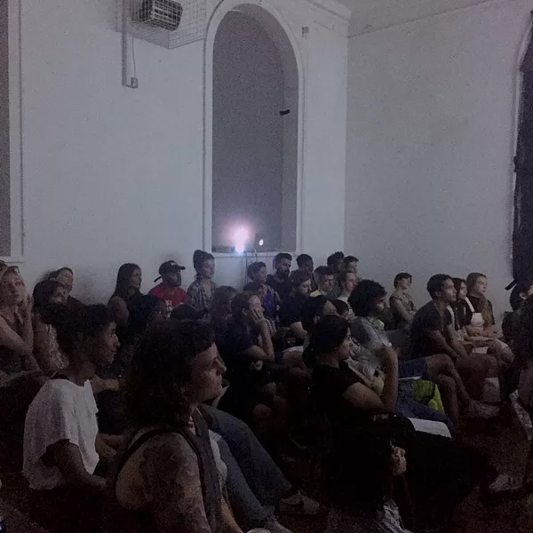 a small glowing arrow